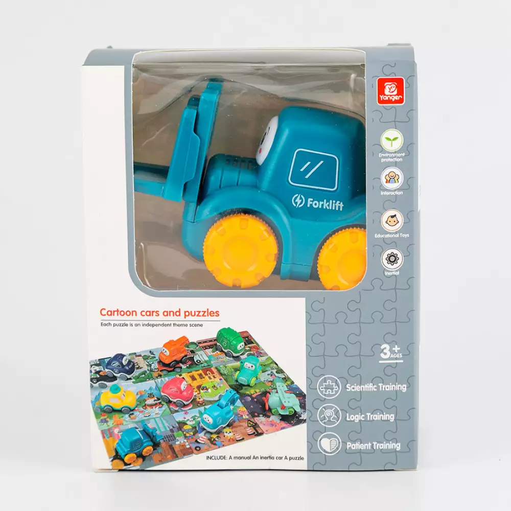 Carro Maypa Rompecabezas 12X7Cm Azul Plastico 1