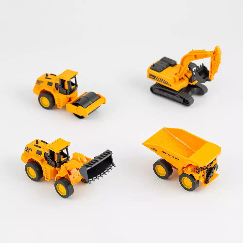 Carros Maypa Construccion 27X5Cm Amarillo 4 Ud Plastico