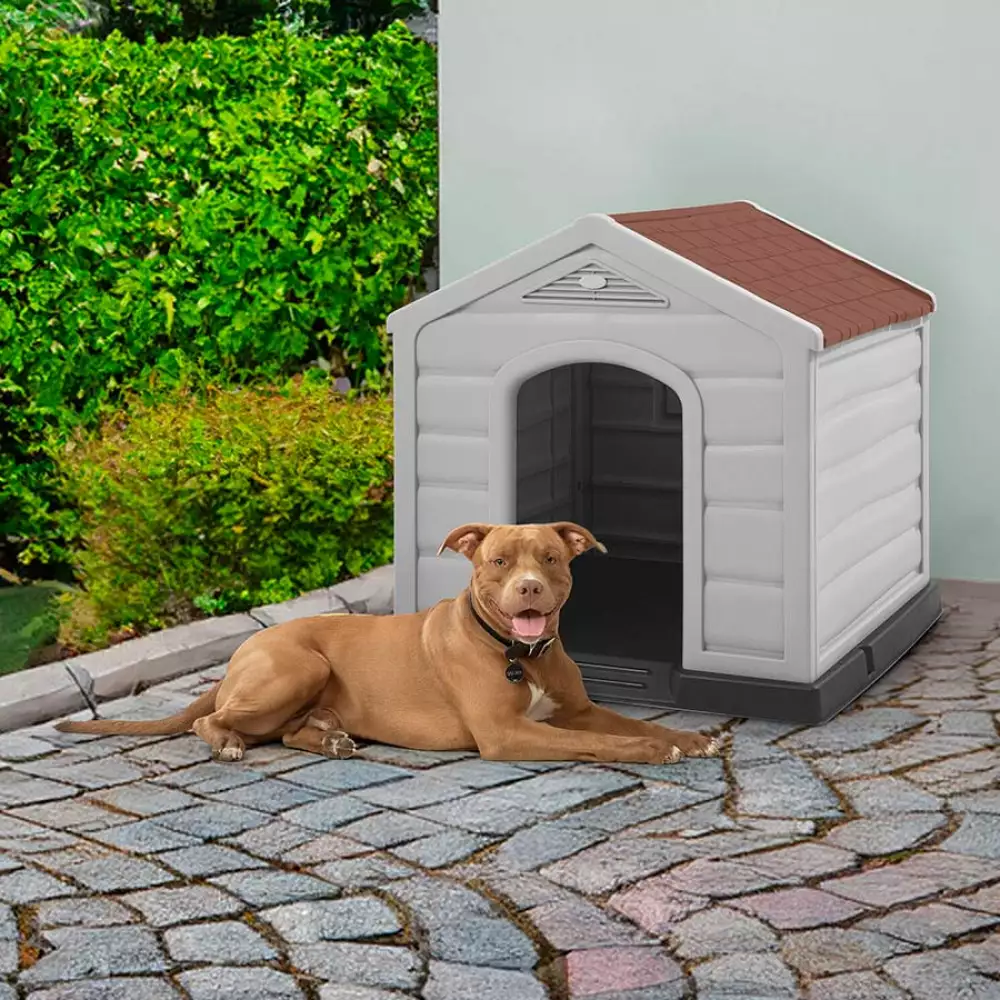 Casa Para Perro Rimax Raza Grande- Beige
