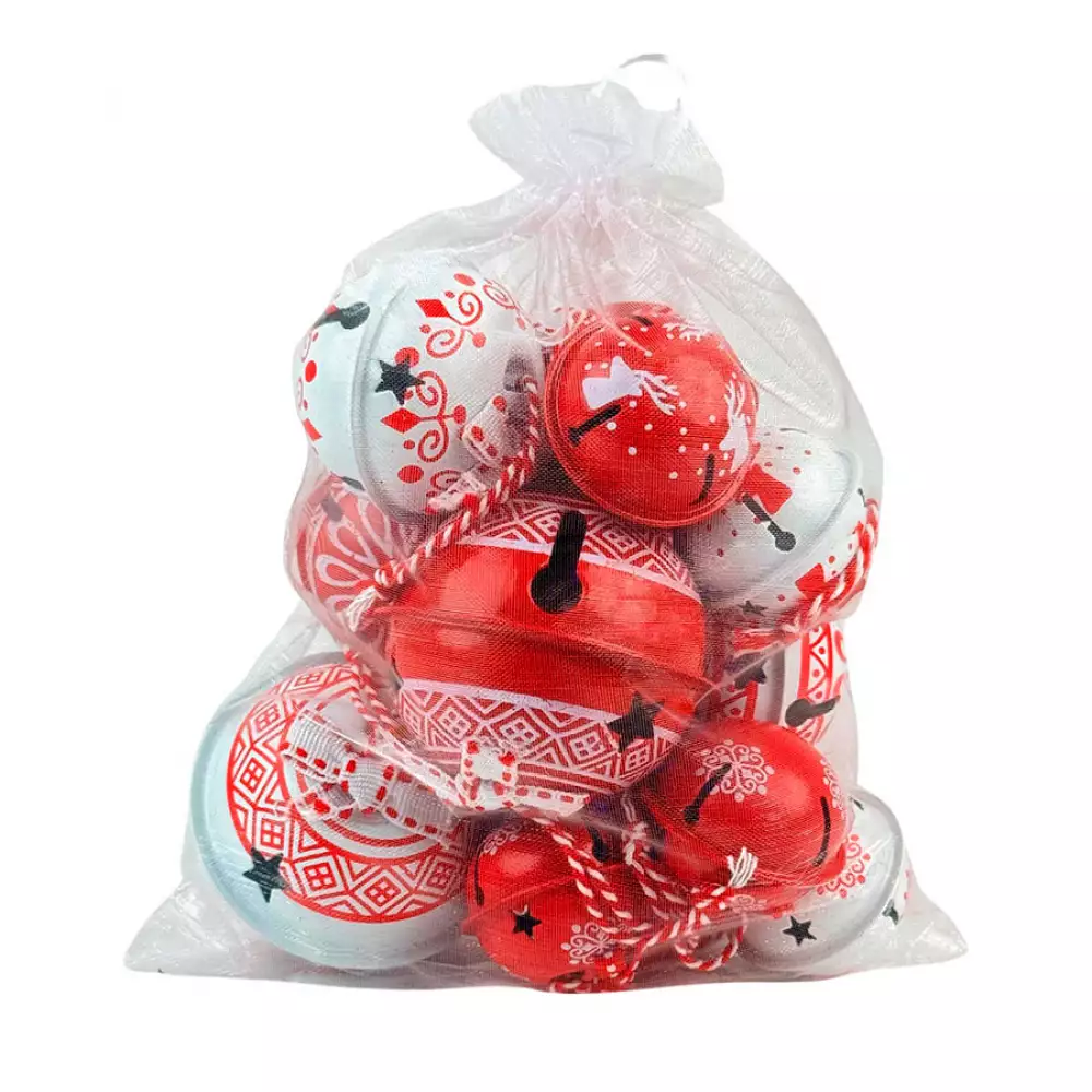 Cascabeles Santini 6X6Cm Rojo 16 Pz Hierro 130-2100012