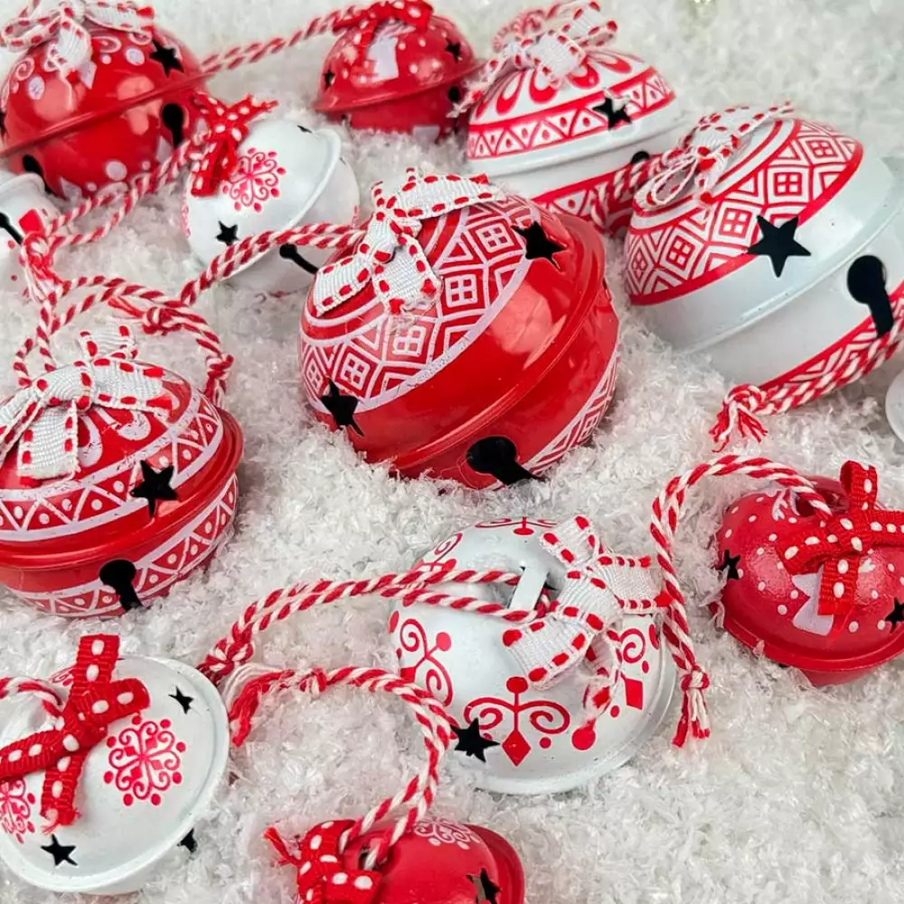 Cascabeles Santini 6X6Cm Rojo 16 Pz Hierro 130-2100012