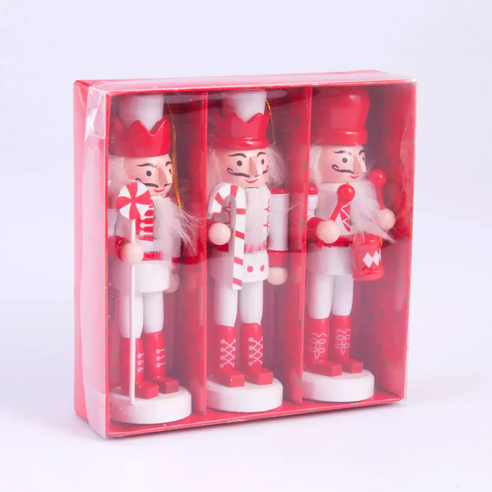 Cascanueces Miro Christmas 3 Ud 1X13Cm Rojo Mdf 831-D033-2513