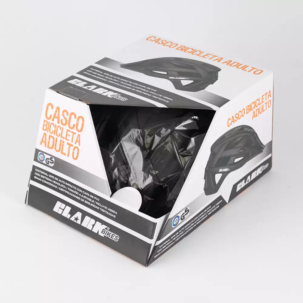 Casco Ciclismo Clark Talla L Negro 80% Poliester 20% Policarbo