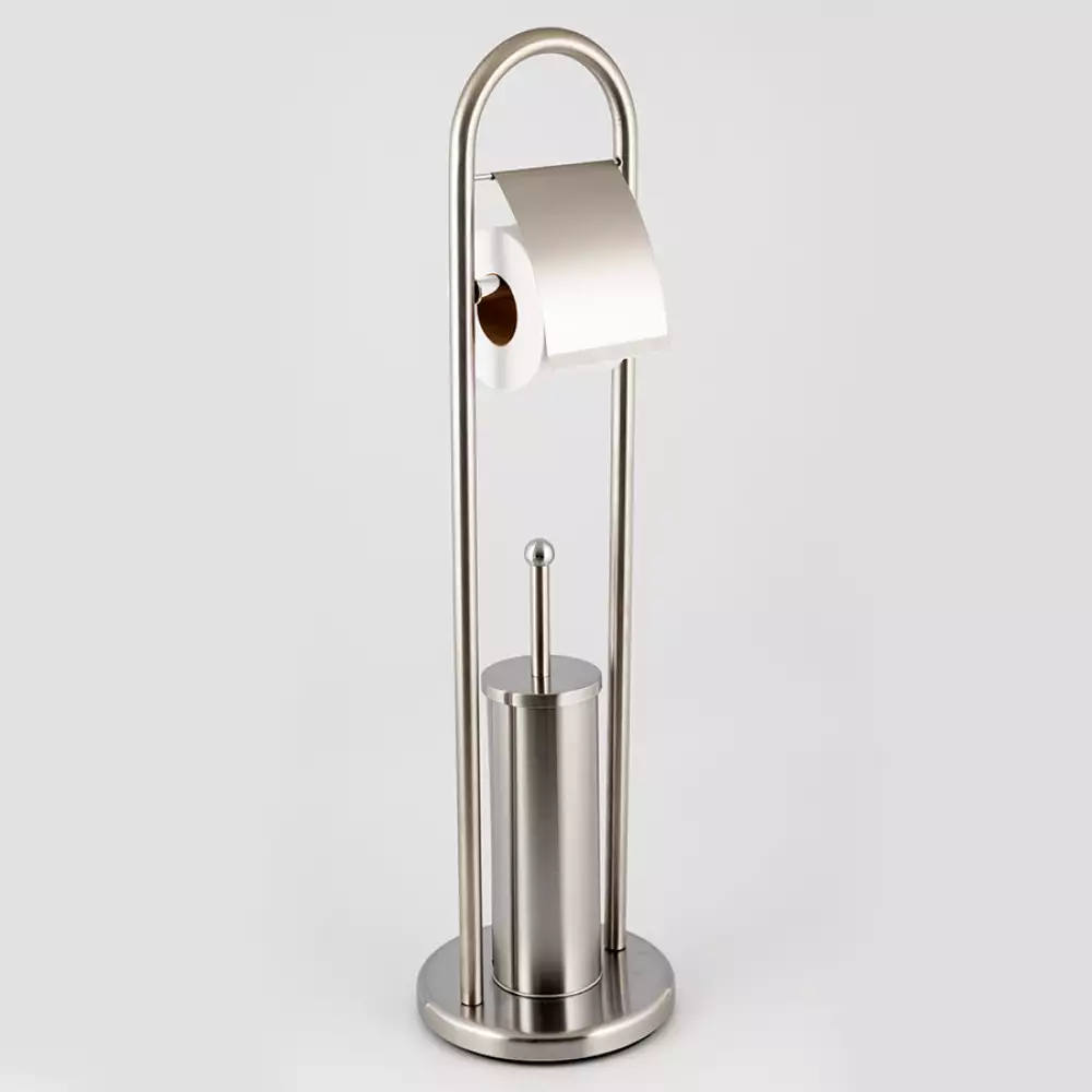 Cepillo Baño C80820070 Cromado Con Soporte Papel