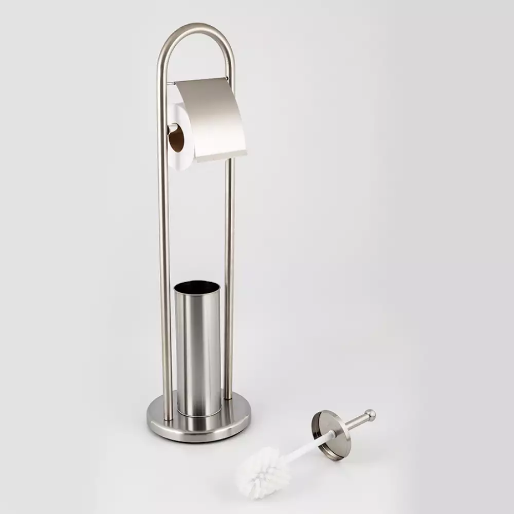 Cepillo Baño C80820070 Cromado Con Soporte Papel