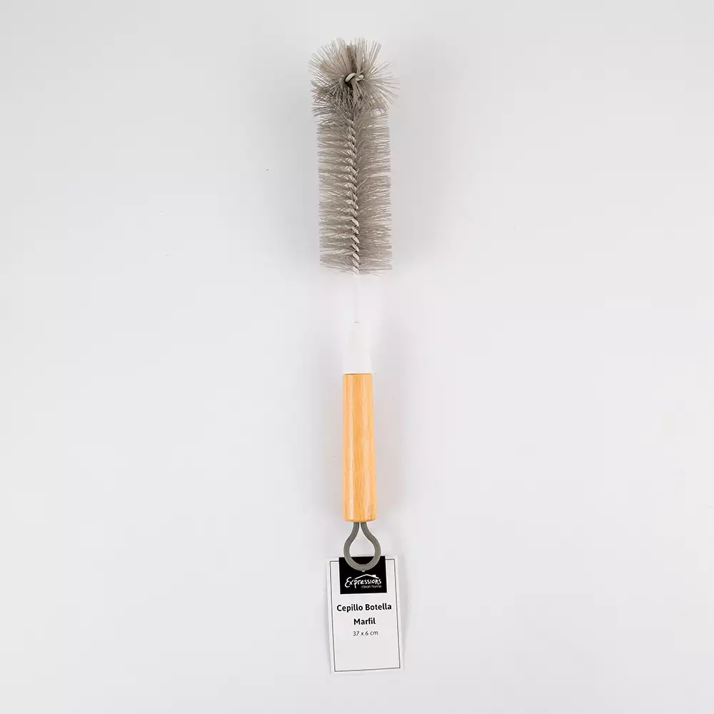 Cepillo Expressions Botella 37Cm Blanco Bambu Plastico 2321022