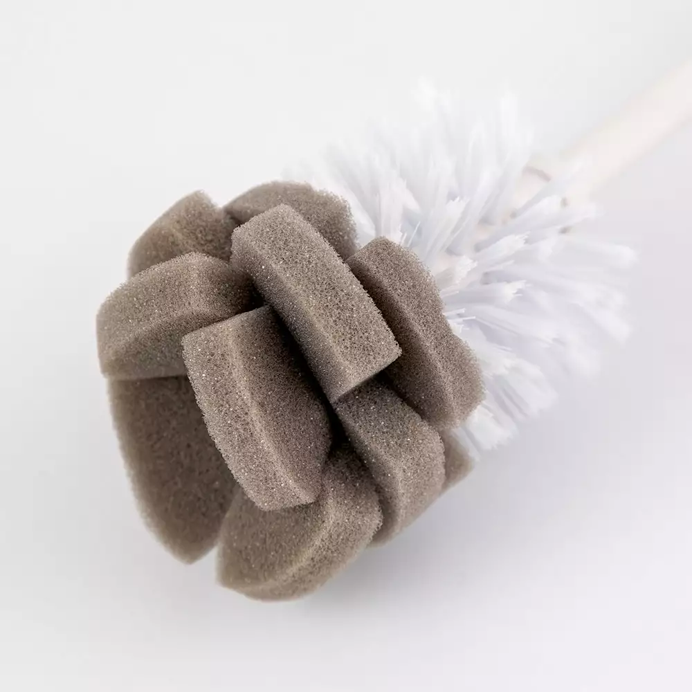 Cepillo Expressions Botella 38Cm Blanco Bambu Plastico 2321014