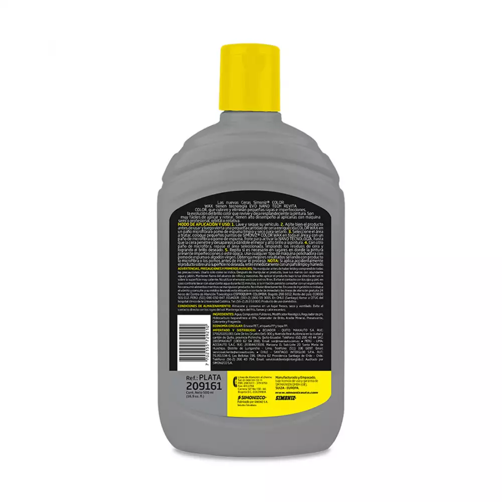 Cera Simoniz Wax Plata 401 500 Ml 209161