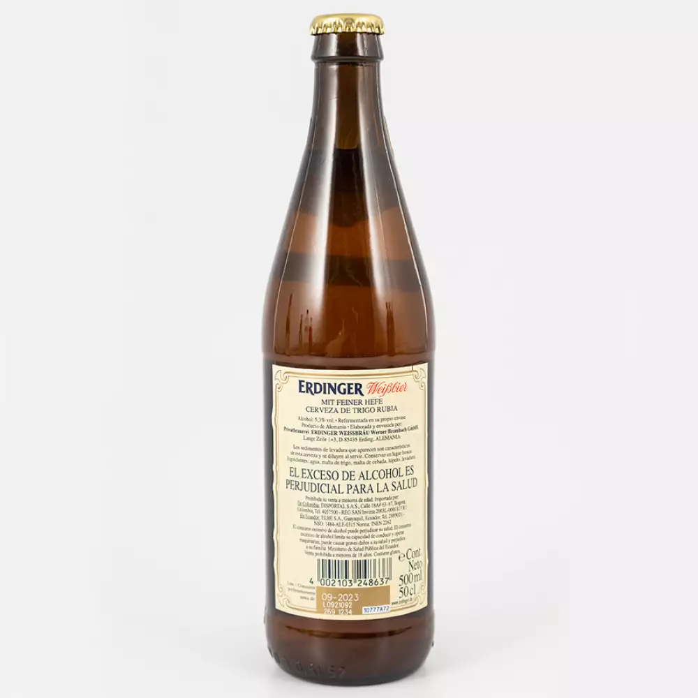 Cerveza Erdinger 8637 X 500Ml Weisse Botella
