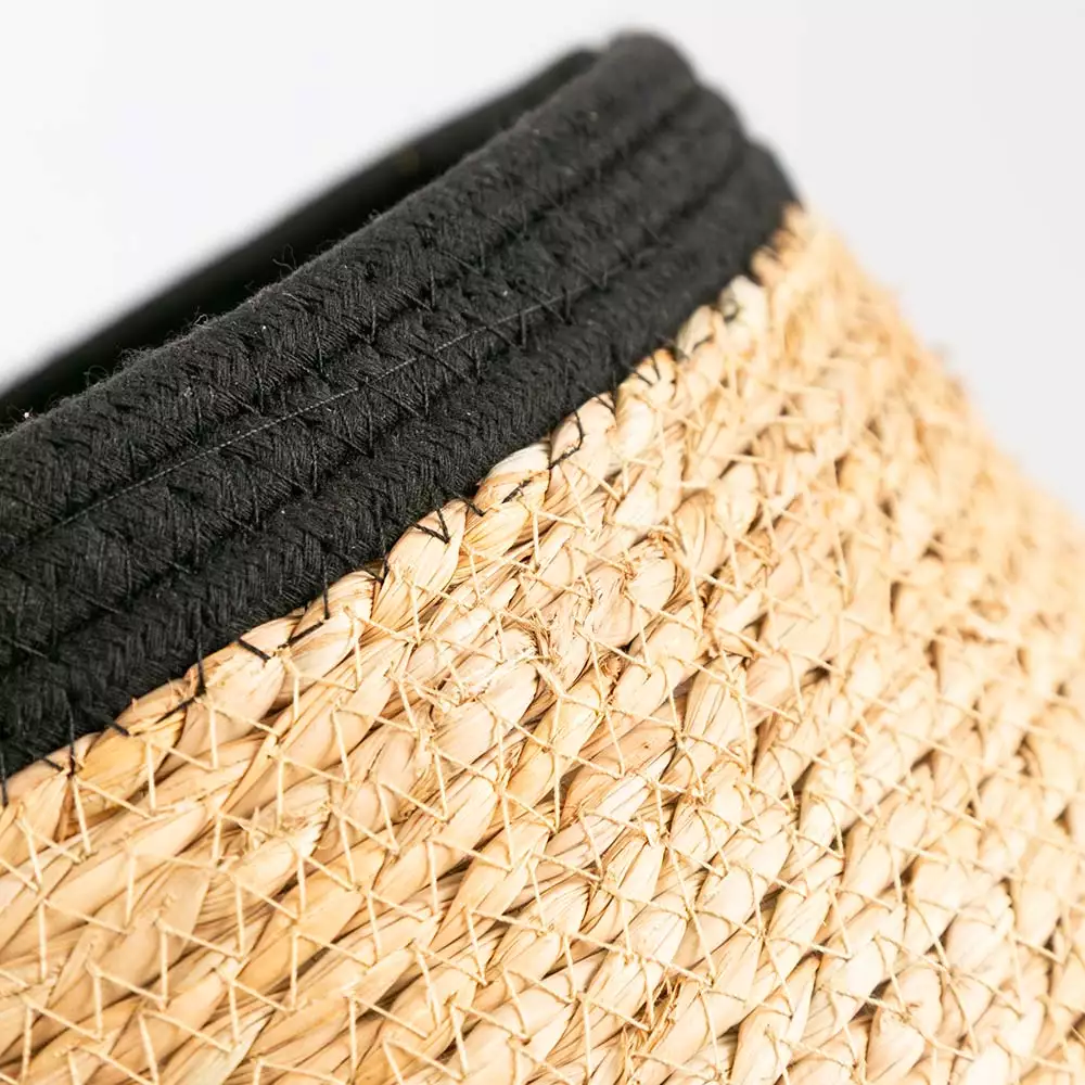 Cesta Decorativa Concepts Monocromia 23X24X23Cm Negro Fibra Natur