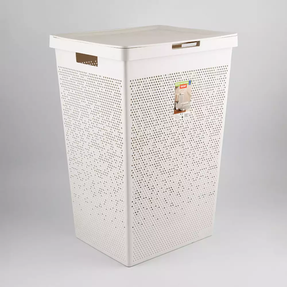 Cesta Ropa Tatay 1010101 60 Lt  36X62X42.50Cm  Blanco  Plastico  3