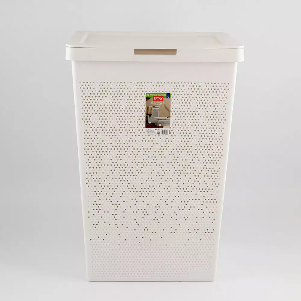Cesta Ropa Tatay 1010101 60 Lt  36X62X42.50Cm  Blanco  Plastico  3
