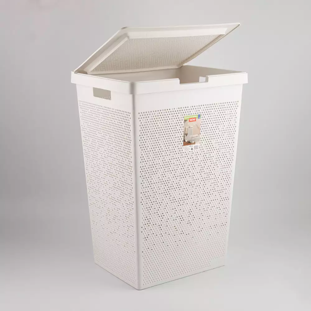 Cesta Ropa Tatay 1010101 60 Lt  36X62X42.50Cm  Blanco  Plastico  3