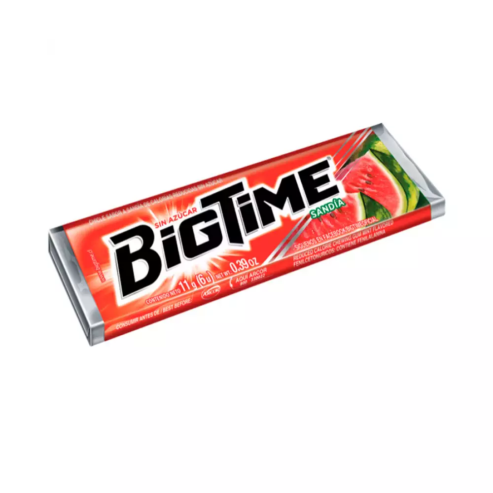 Chiclets Bigtime 11 Gr Sandia 90107915262
