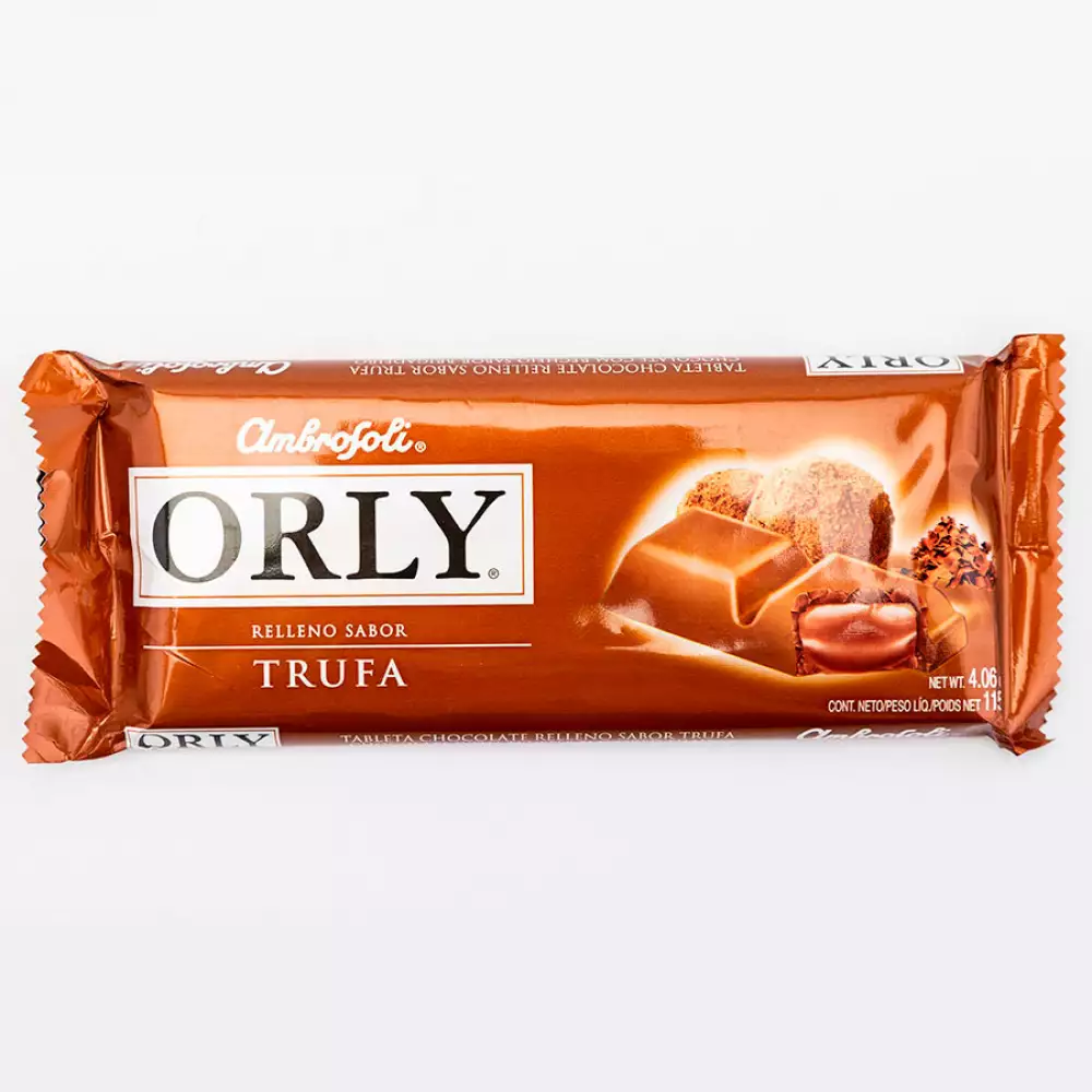 Chocolate  orly tableta x 100 gr relleno sabor a trufa 3002