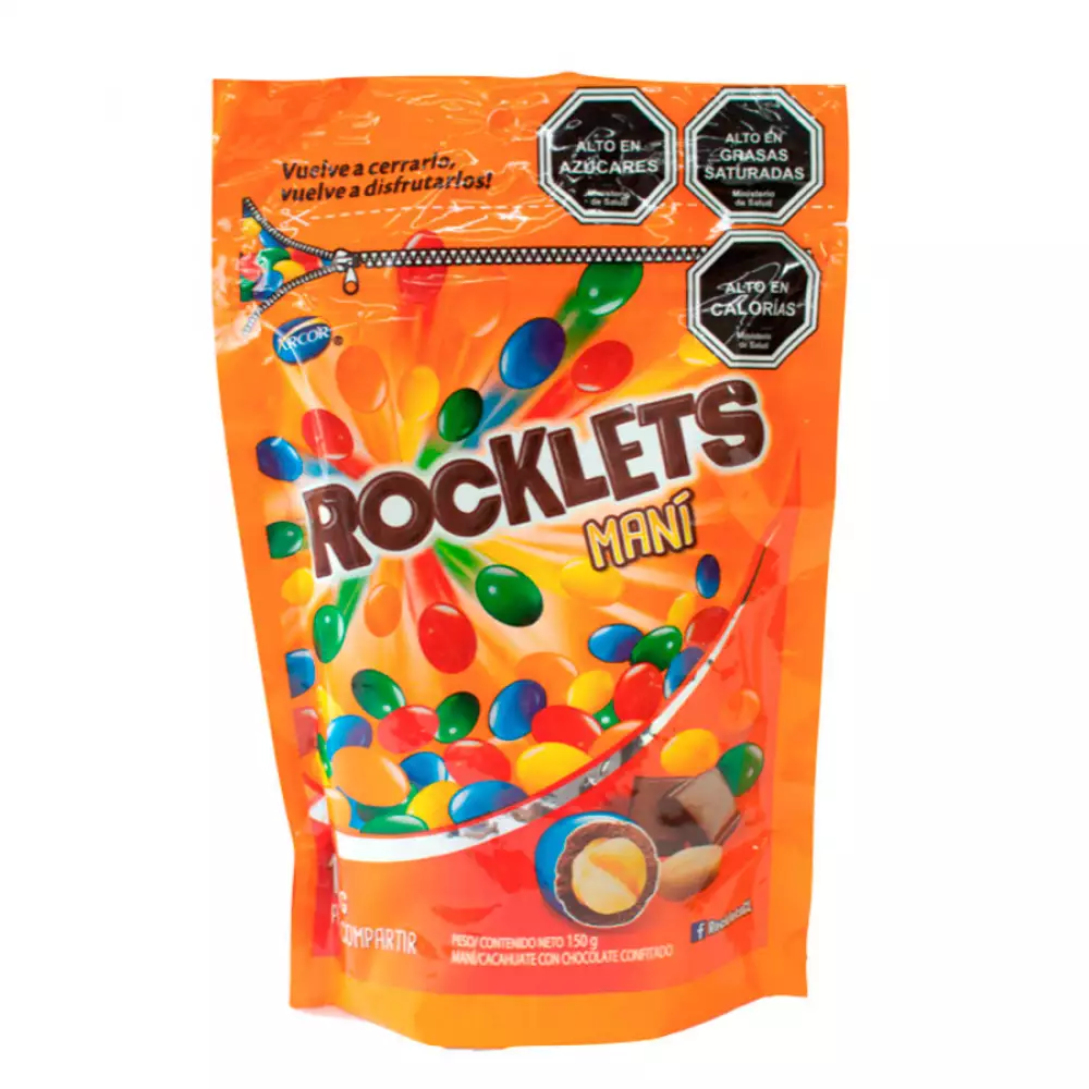 Chocolate Arcor Rocklets Doypack 150 Gr Mani 90107942728