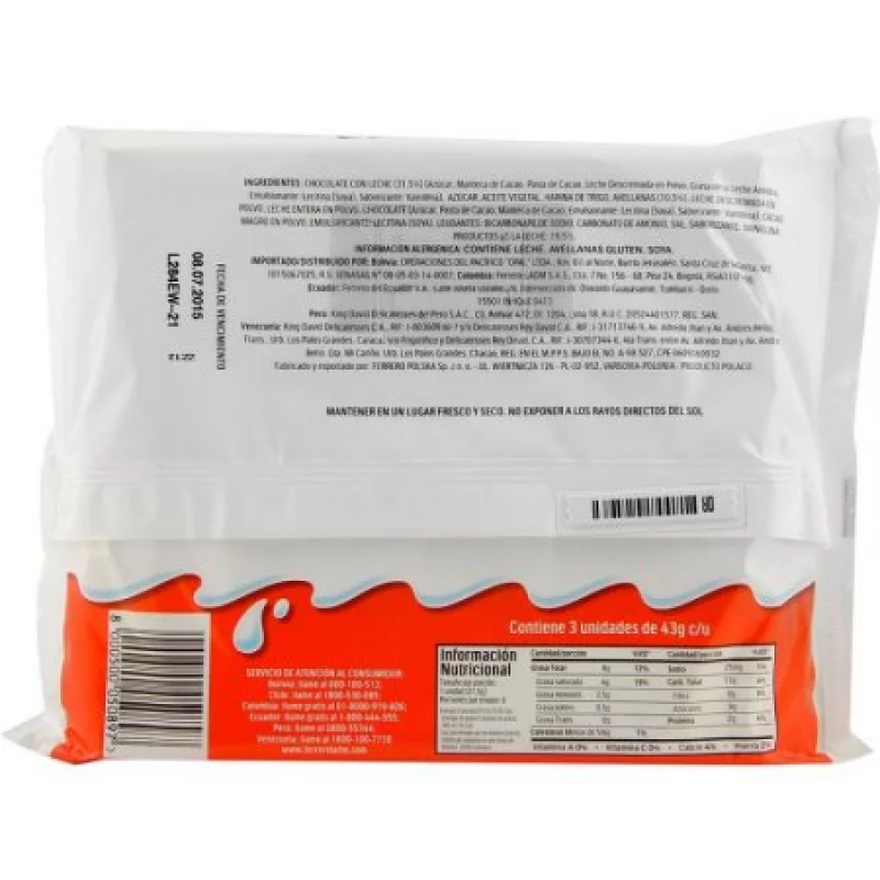 Chocolate Kinder Bueno Paquete X 3