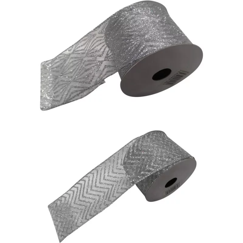 Cinta navidad 9m santini plata ondas surt 130-5400231