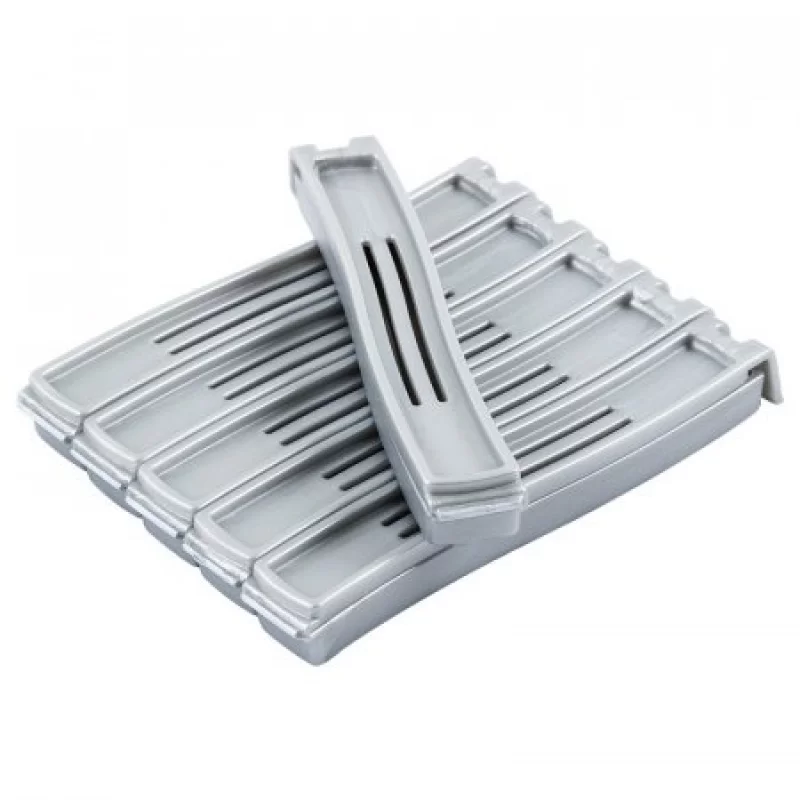 Clip plasticforte 6 ud 9cm gris plastico 116691a