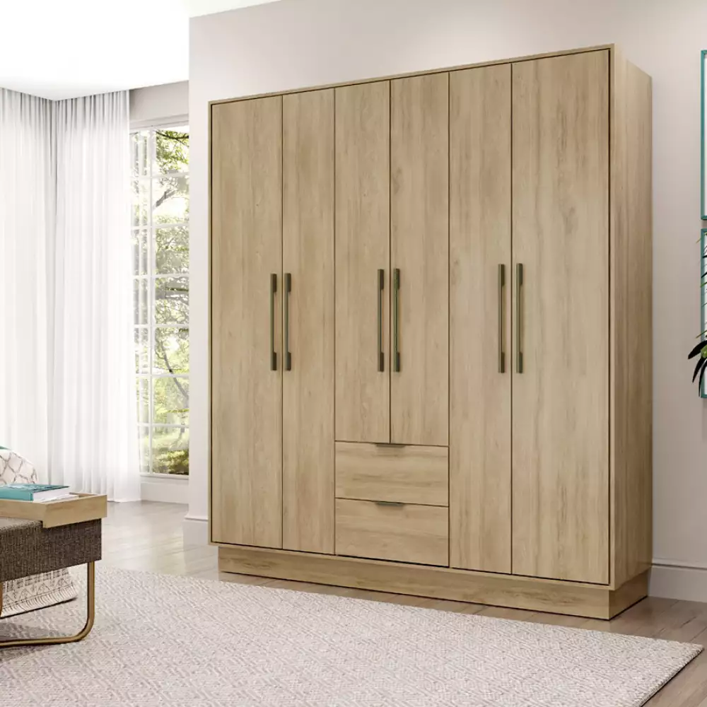 Closet Bertolini 162X182X45Cm Cafe 100% Mdp 113819360