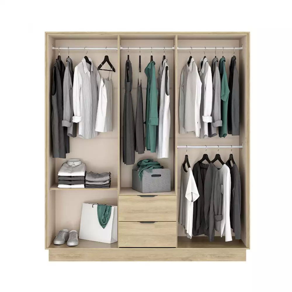 Closet Bertolini 162X182X45Cm Cafe 100% Mdp 113819360