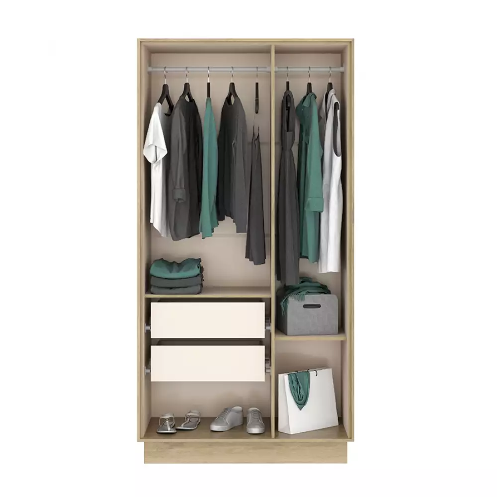 Closet Bertolini 92X182X45Cm Cafe 100% Mdp 113519360