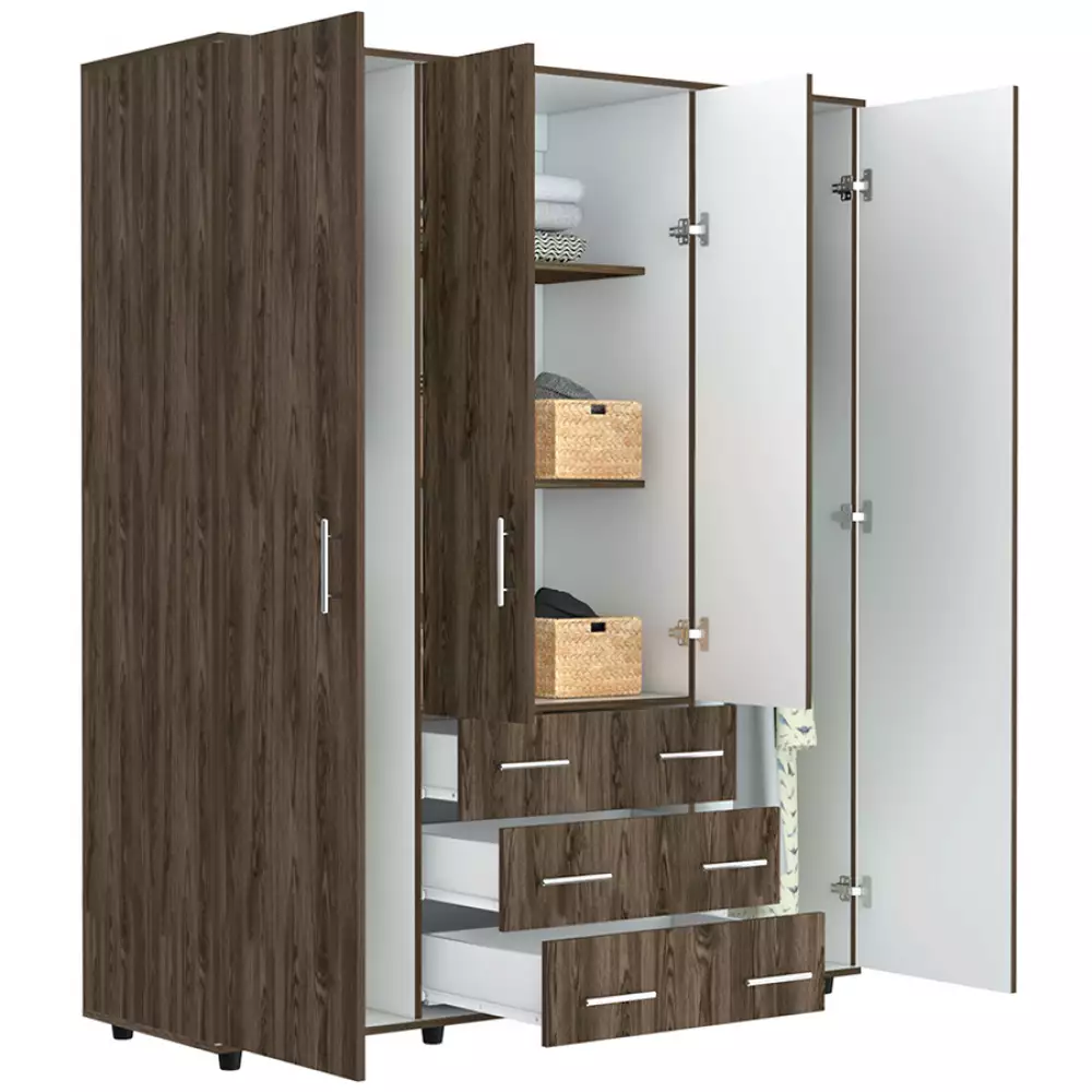 Closet Fontan Rta 180X150X50 Cm Coñac/Blanco