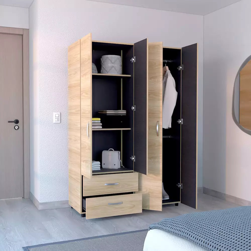 Closet Rta Design Ankora 4 Puertas 120X180X47Cm Madera Mdp Cfw