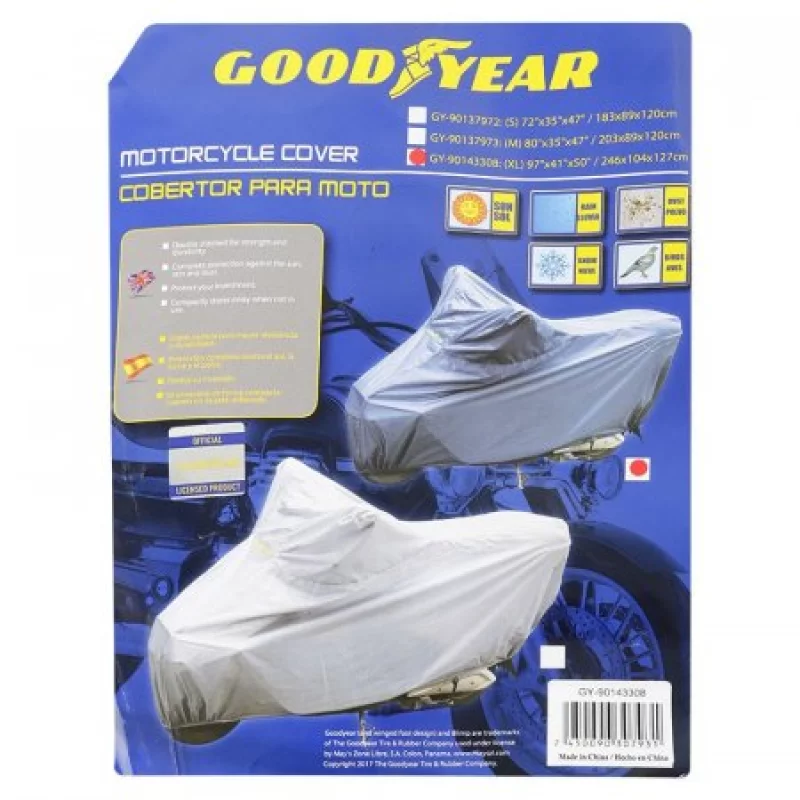 Cobertor Para Motocicleta Good Year Xl-Gris