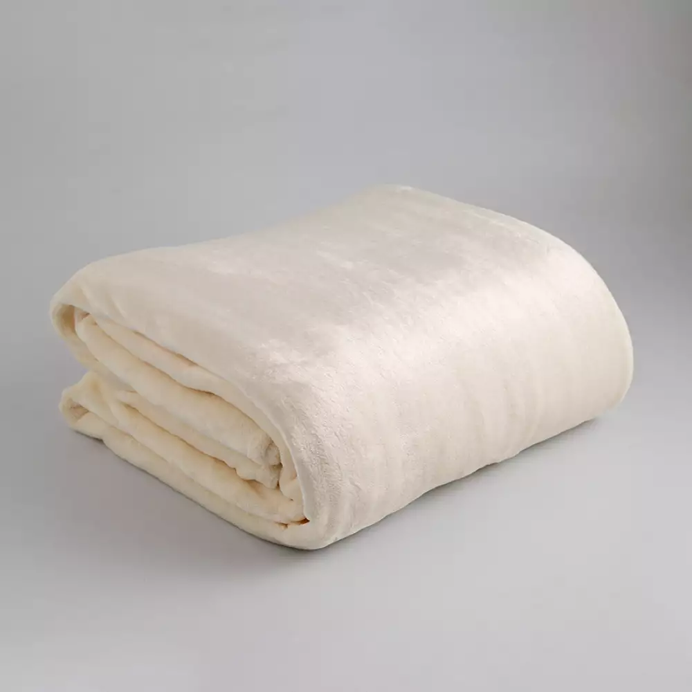 Cobija Expressions Flannel Queen 200X220Cm Beige Poliester