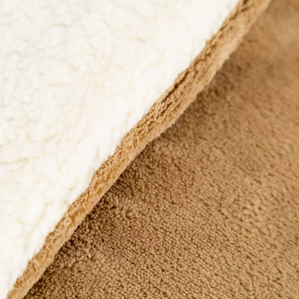 Cobija Expressions Flannel-Sherpa Doble 180X220Cm Taupe Poliester