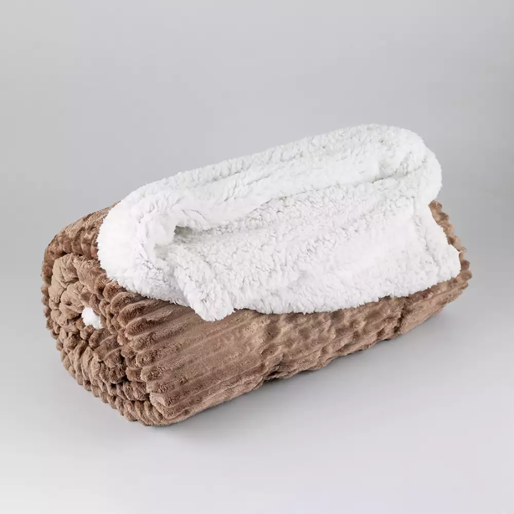 Cobija Expressions Fur Doble 200X160Cm Taupe Poliester Tbs-Str-Sh