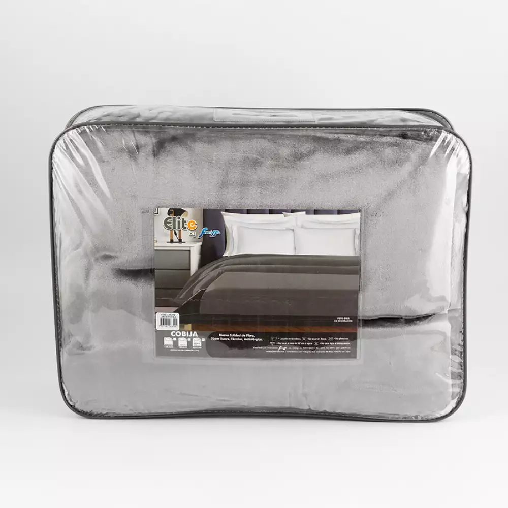 Cobija Fenissa Queen Gris 100% Microfibra