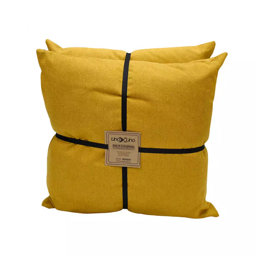 Cojín Setx2 Unoxuno Kazan Mostaza 45x45
