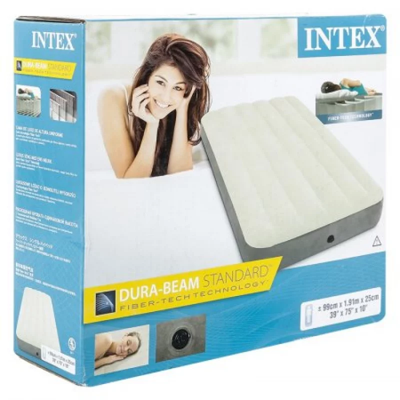 Colchón Inflable Twin Intex Gris