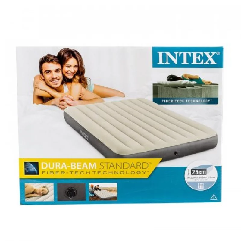 Colchon Intex Inflable Queen 1X2X25Cm Crema 272 Kg Pvc 64103