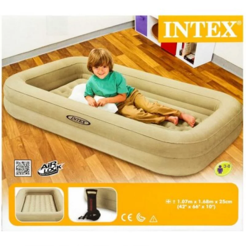 Colchon Intex Inflable Sencillo 99X1X25Cm Azul 13.3 Kg Pvc 66