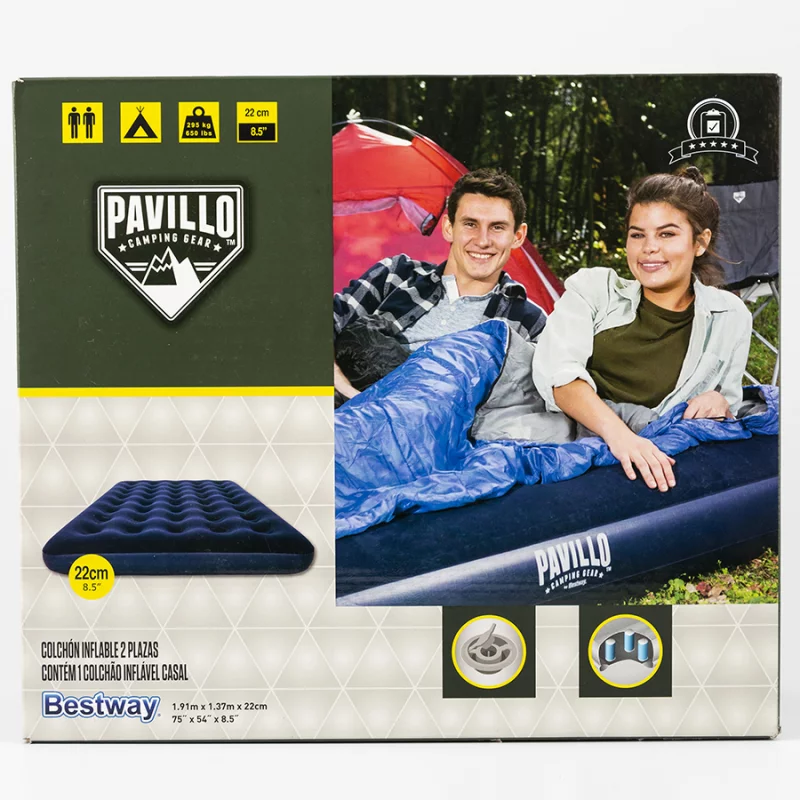 Colchon Pavillo Inflable Surtido Sencillo 1X1X22Cm Negro 300 Kg