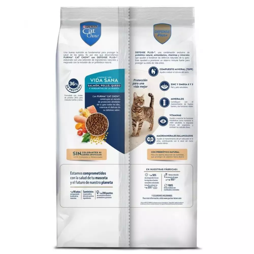 Concentrado Gato Cat Chow 12124449 1.3 Kg Salmon Adulto