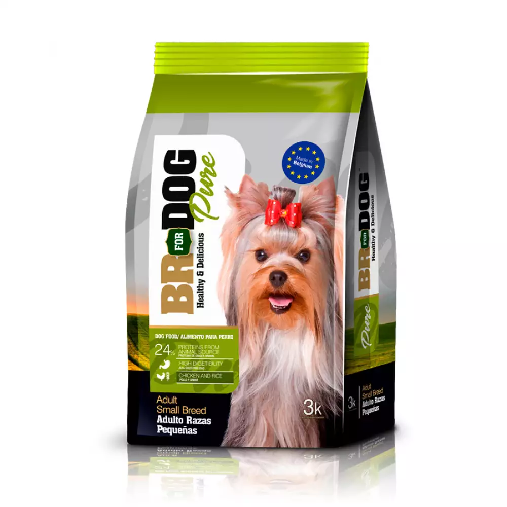 Concentrado perro br for dog pure adulto raza pequeña 3 kg 300200026