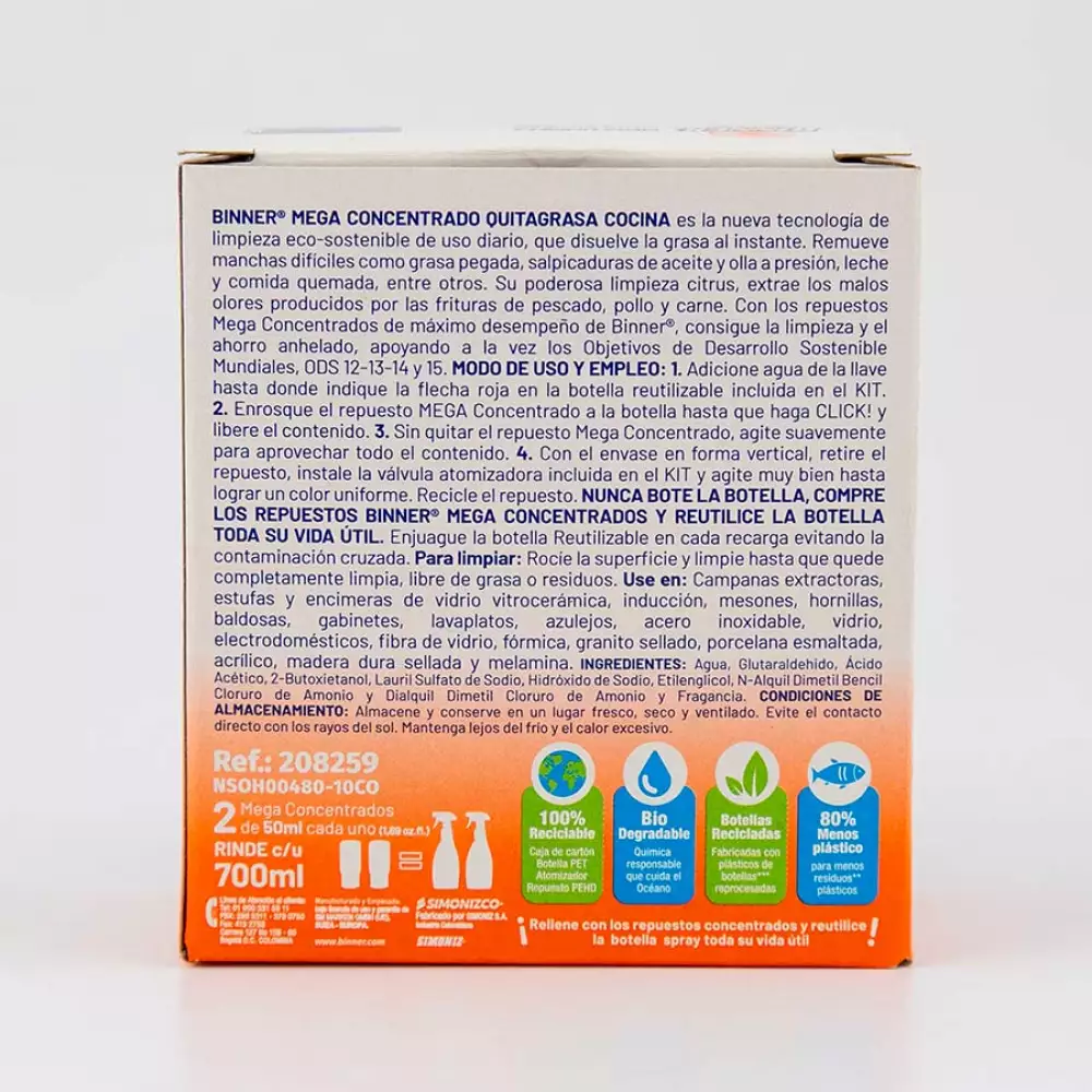 Concentrado Quitagra Binner 208262 Elite 100 Ml 2 Unds 2 Gr