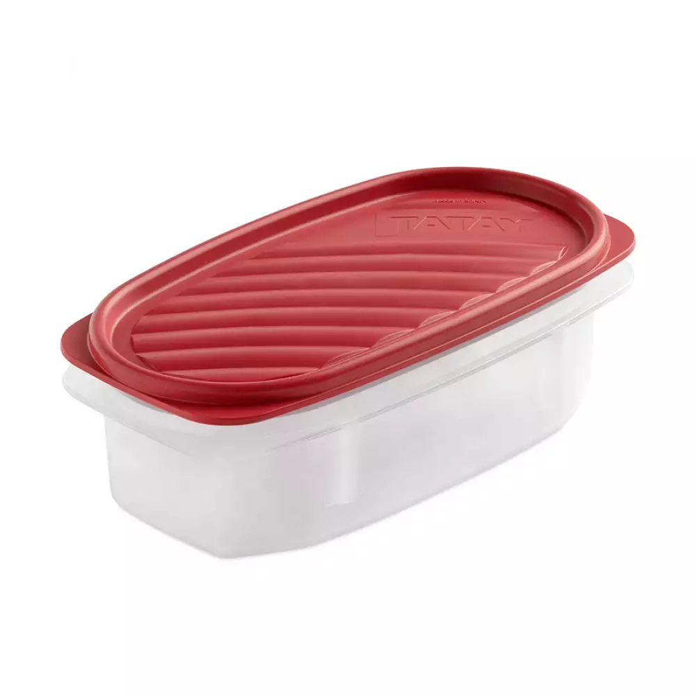 Contenedor Tatay Ovalado Rojo .5 Lt Polipropileno 1163004