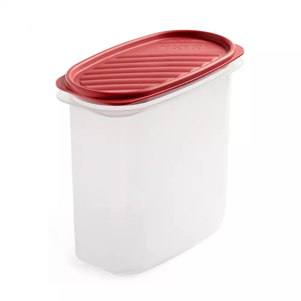 Contenedor Tatay Ovalado Rojo 2 Lt Polipropileno 1163204