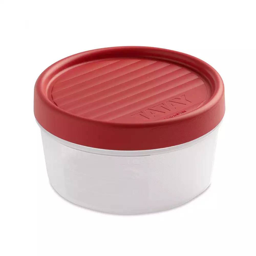 Contenedor Tatay Redondo Rojo .5 Lt Polipropileno 1160604