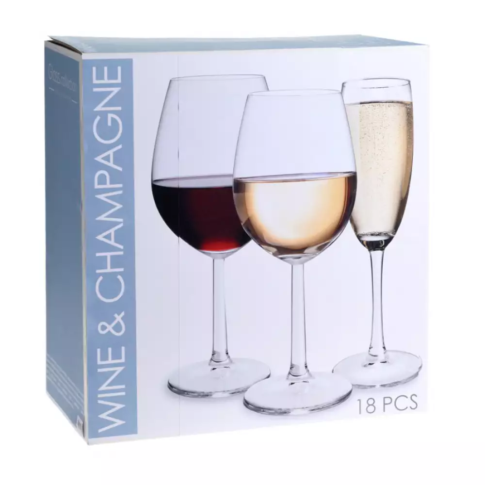 Copa glass collection setx18 vino tinto blanco champagne 580ml 430ml 180ml en vidrio cc7000530