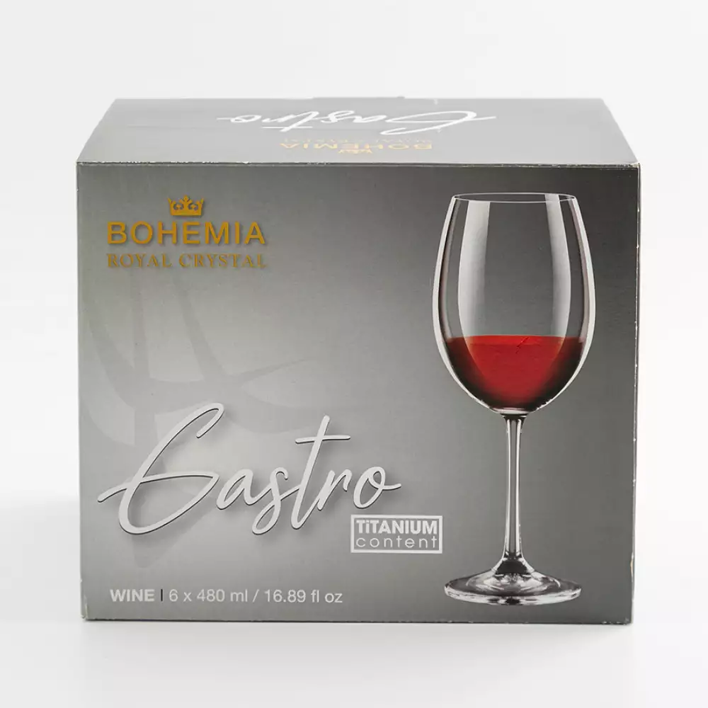 Copas Bohemia Setx6 480Ml Gastro Vino Blanco En Cristal 4078-480Ml