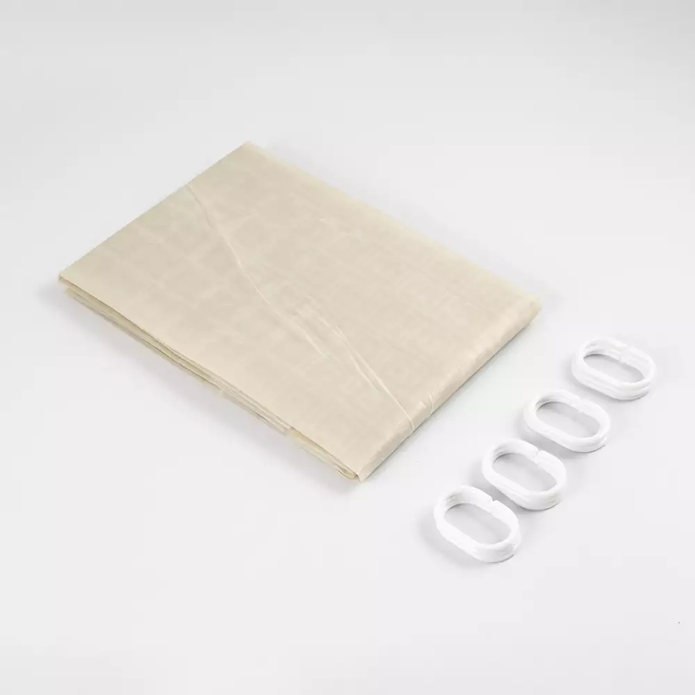 Cortina Bano Expressions 180X180Cm Transparente Polietileno Ge11