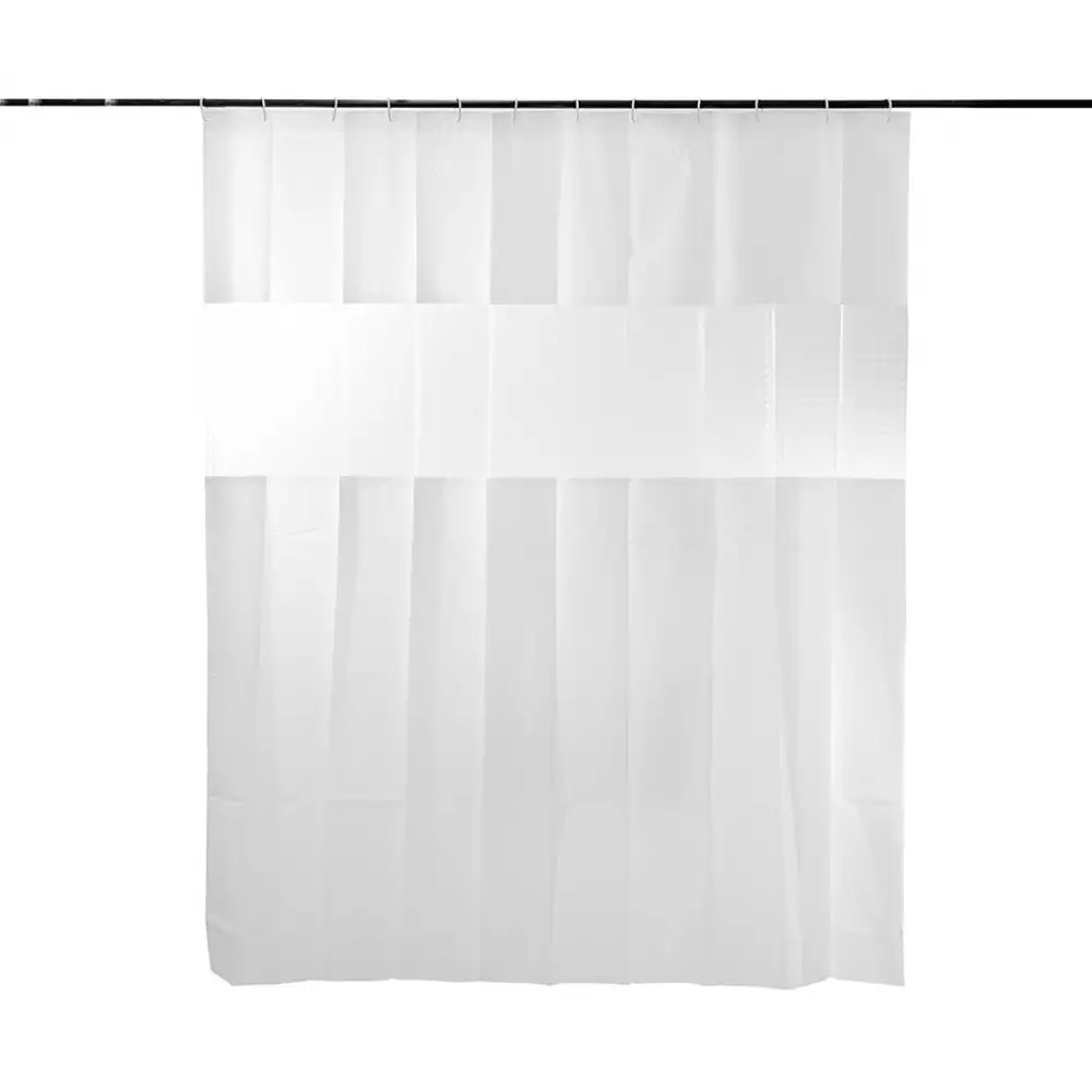 Cortina Bano Expressions 180X200Cm Blanco Polietileno Ge11B00001