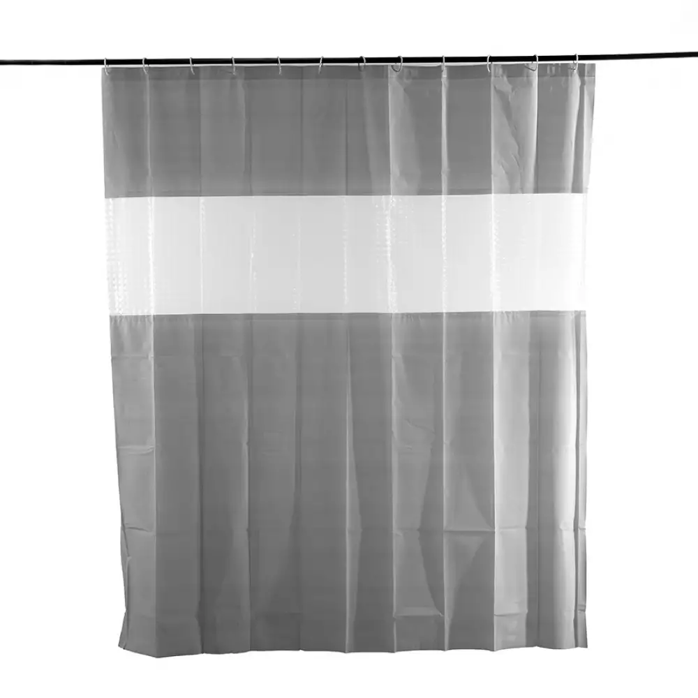 Cortina Bano Expressions 180X200Cm Gris Polietileno Ge11B00003