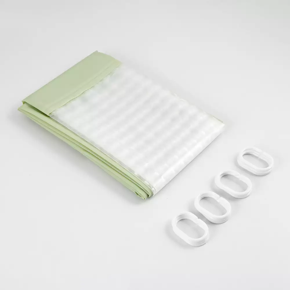 Cortina Bano Expressions 180X200Cm Verde Polietileno Ge11B00002